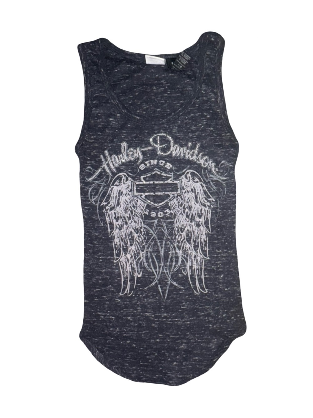 Y2k Harley Davidson tank w/rhinestones in grey‎ size small